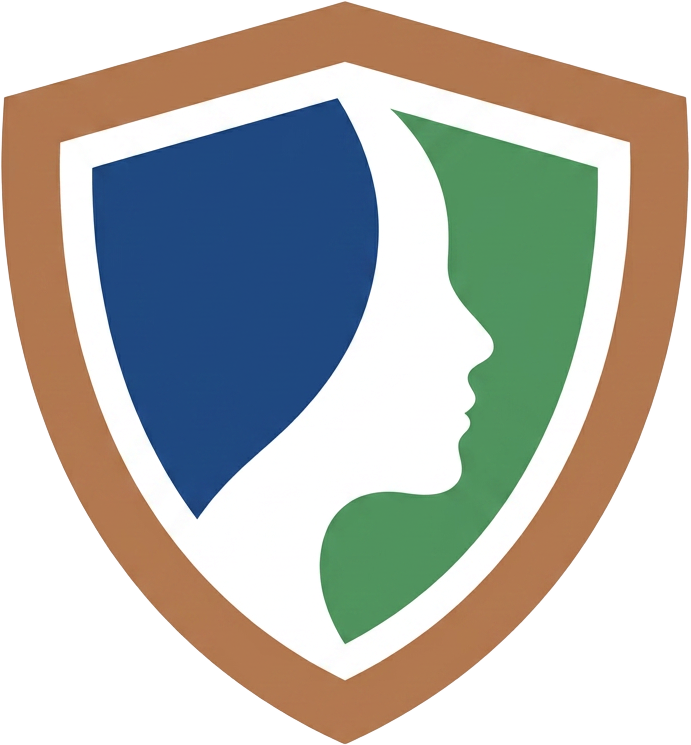 Símbolo da Valor Digital: escudo com perfil humano